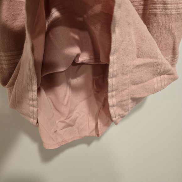 Free People Simone Mini Dress Blush Pink Cotton Linen Blend Medium Womens  Boho - Picture 6 of 12